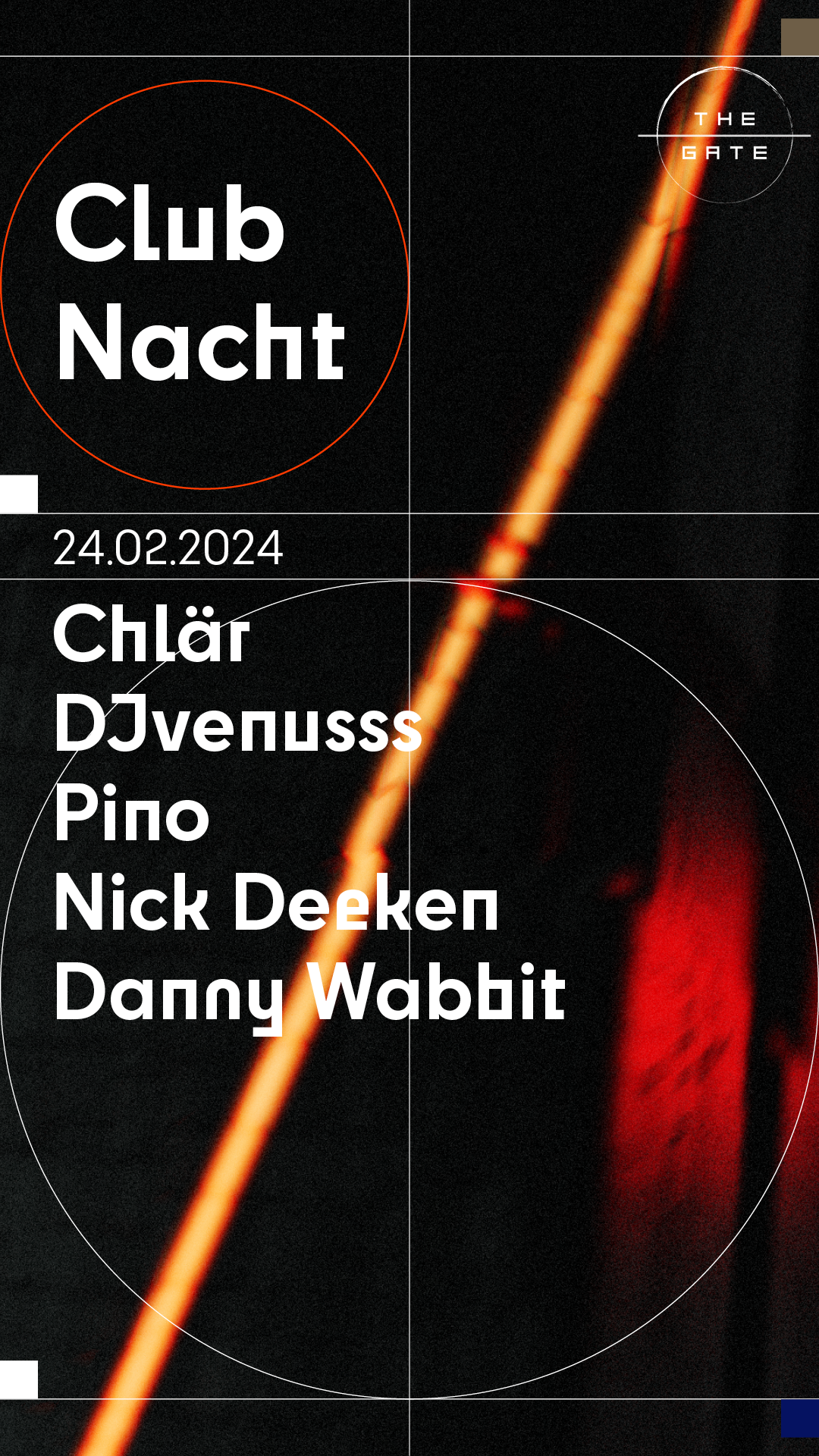 Club Nacht with Chlär Danny Wabbit DJ Venusss Pino NickDeeken - Página frontal