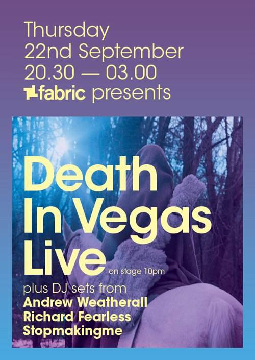 Death In Vegas Live and Andrew Weatherall - フライヤー表