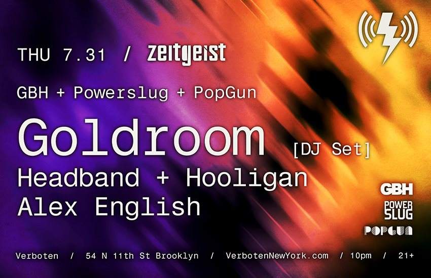 Zeitgeist: Goldroom [dj set] / Headband + Hooligan / Alex English - Página trasera
