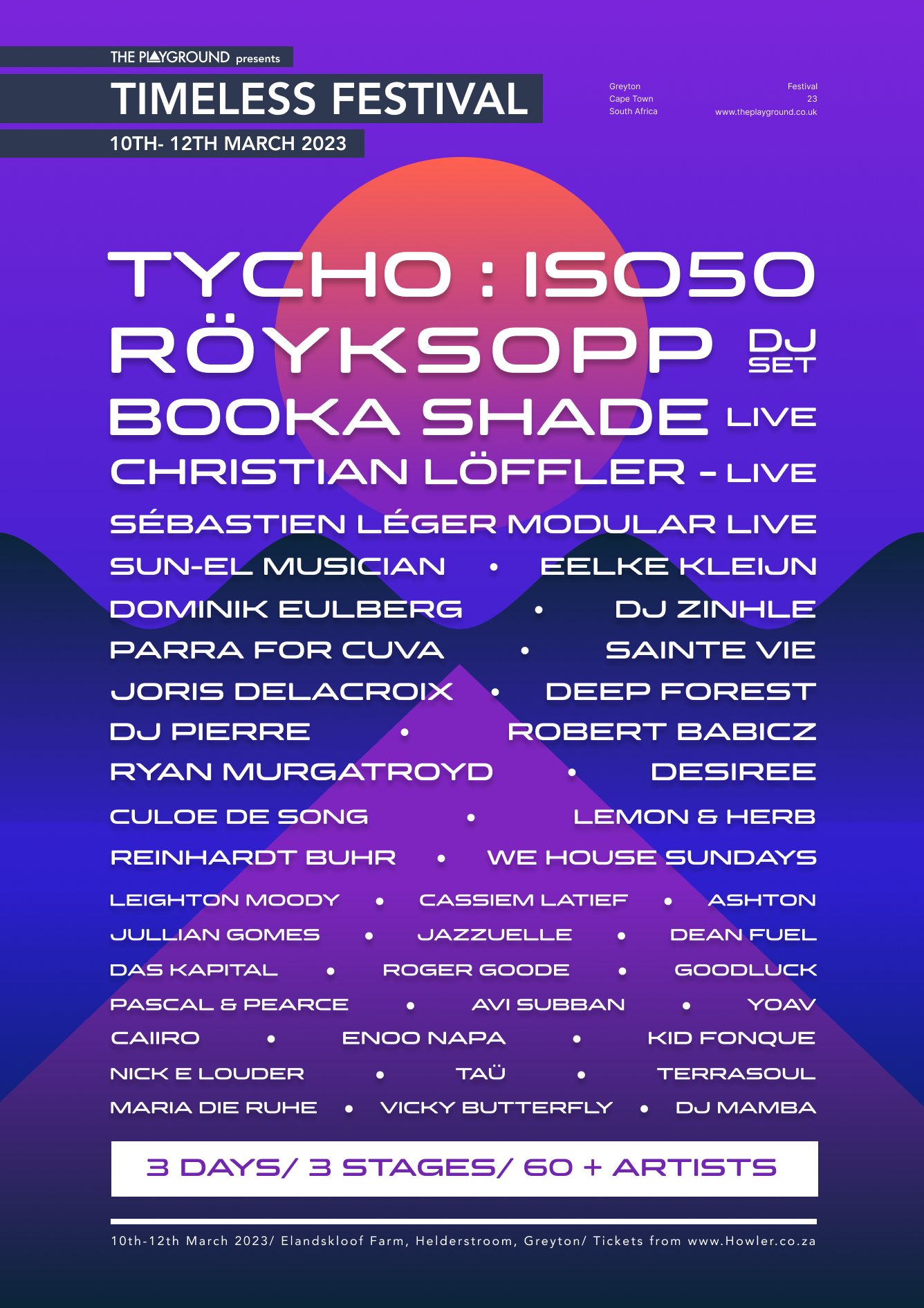 THE PLAYGROUND presents TIMELESS Festival - フライヤー表