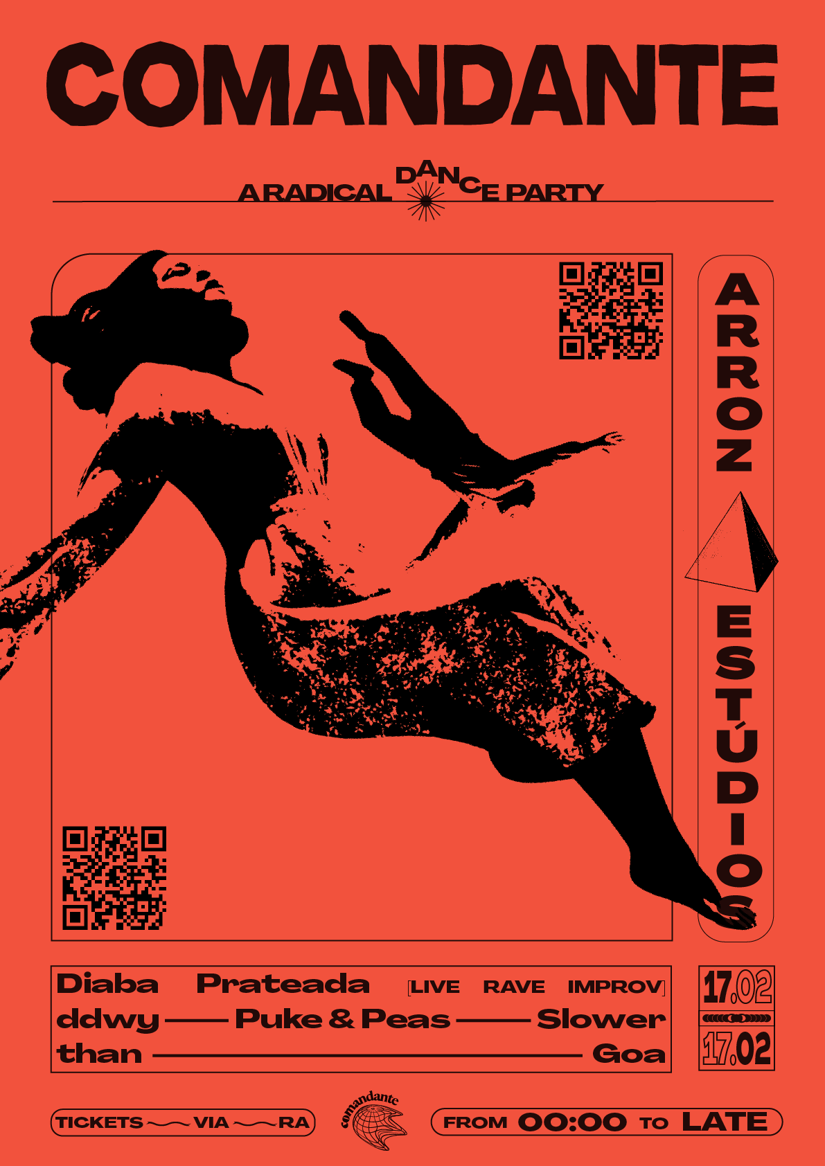 Flyer for Comandante at Arroz Estudios, 17 February 2024