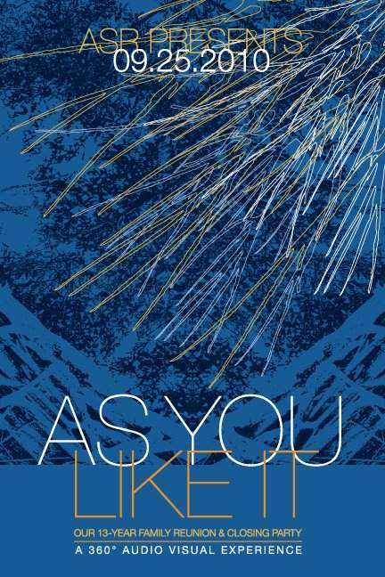 As You Like It: Our 13-Year Family Reunion and Closing Party - Página frontal