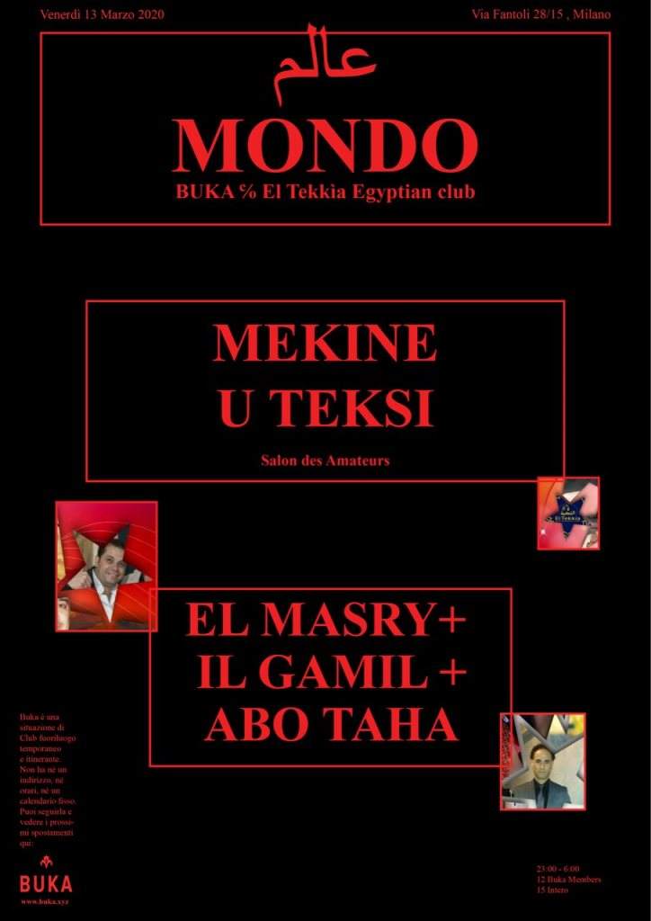 Canceled - BUKA - Mondo: Mekine U Teksi - フライヤー表