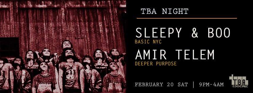 TBA Night with Sleepy & Boo, Amir Telem - Página frontal