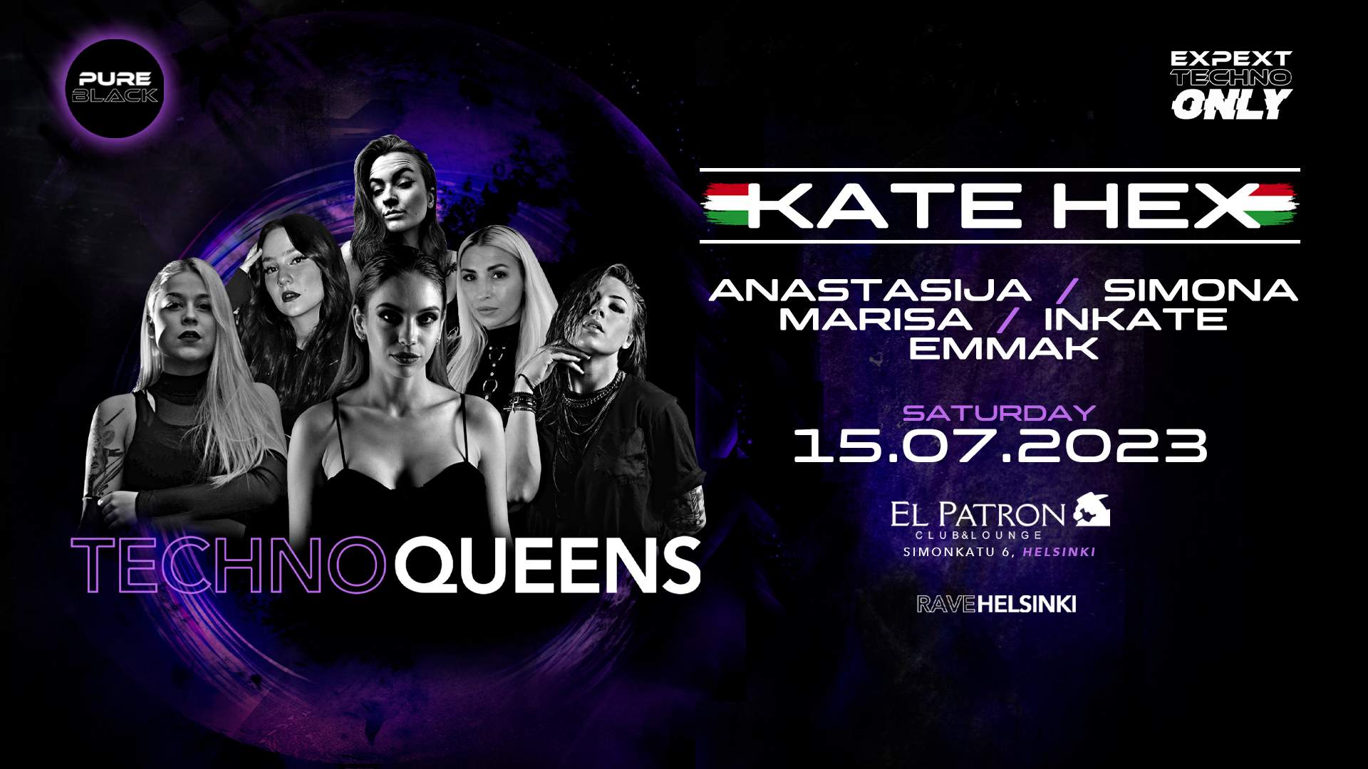 Techno Queens // Kate Hex (Hu) at El Patron Club, Helsinki