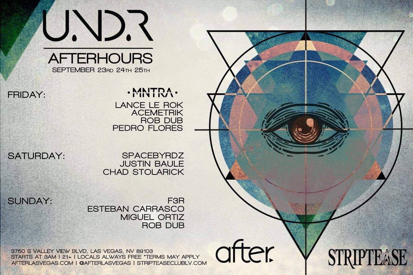 After presents Undr Afterhours Saturday - フライヤー表