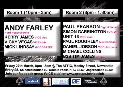 Vice Club with Andy Farley - フライヤー裏