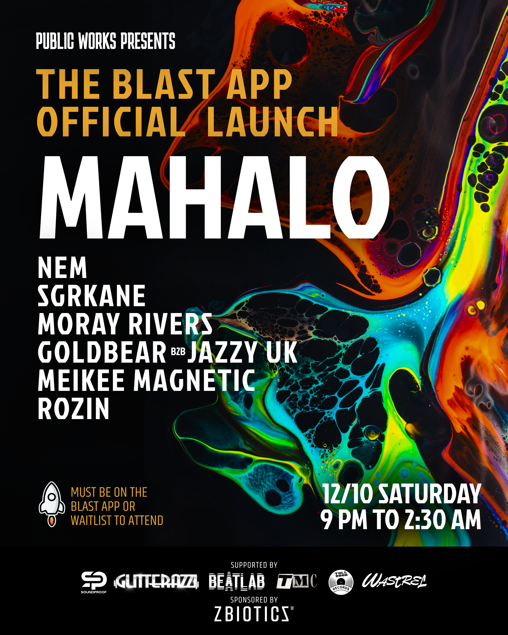 The Blast App Official Launch feat. Mahalo - Página frontal