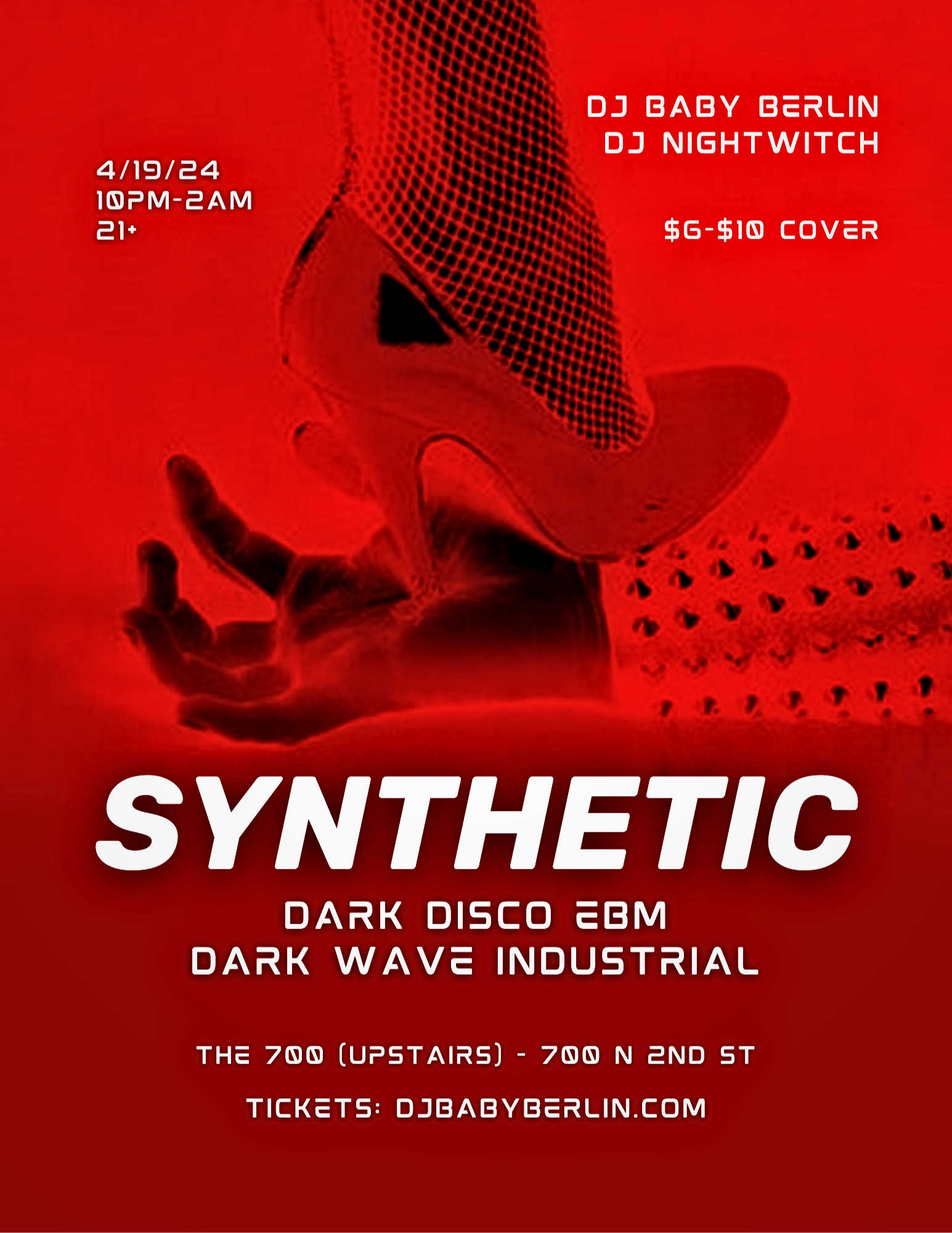 SYNTHETIC - Goth Electronic Dance Party - フライヤー表