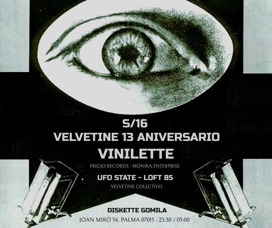 Velvetine 13 Aniversario con Vinilette - Página frontal