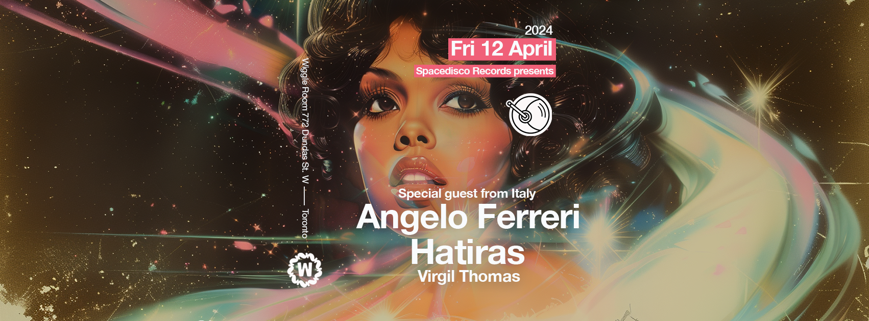Angelo Ferreri + Hatiras Spacedisco Records April 12 - フライヤー裏