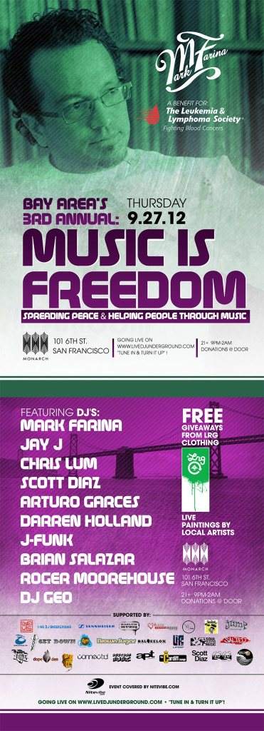 3rd Annual Mif Music Is Freedom - フライヤー表