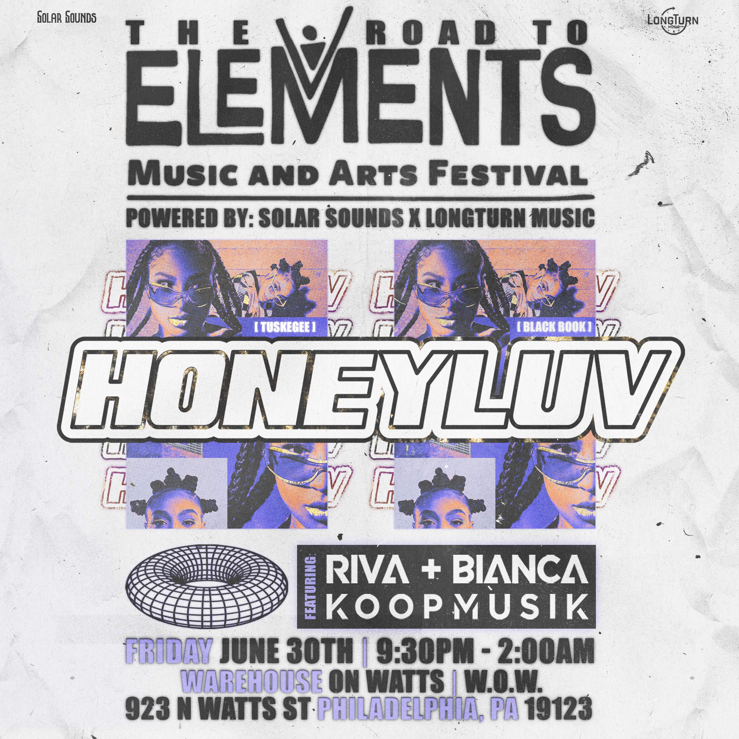 Road to Elements: HoneyLuv - Página frontal