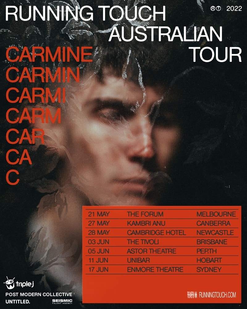 Running Touch 'Carmine' Australian Tour 2022 - Perth - Página frontal