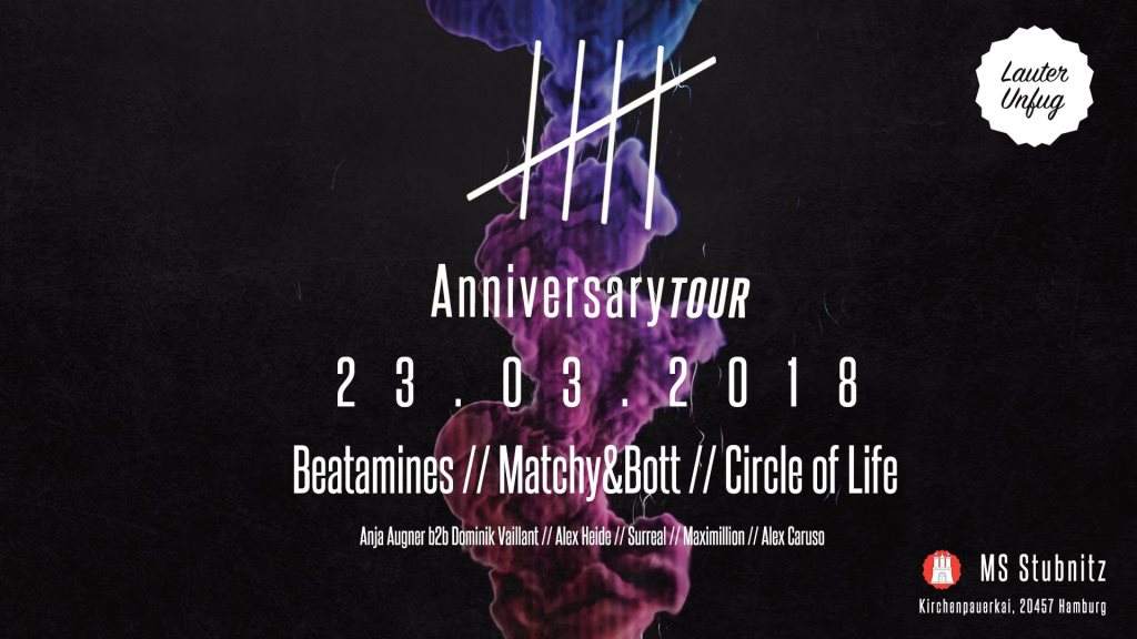 5 Years Lauter Unfug Anniversary Tour Hamburg - フライヤー表