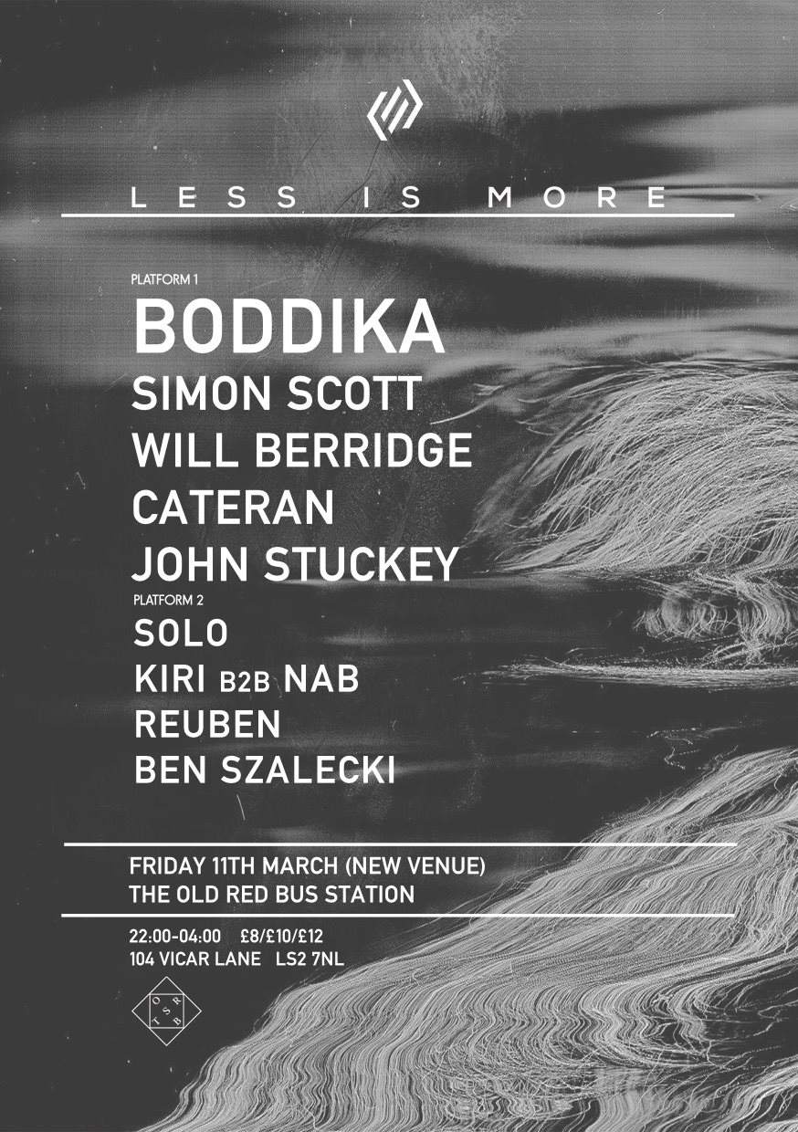 Less is More presents Boddika, Simon Scott & More - Página trasera