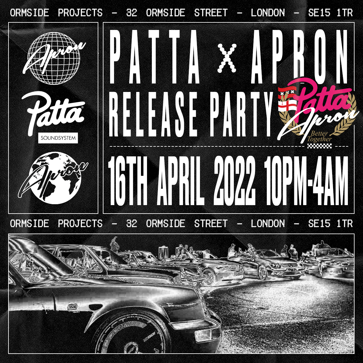 PATTA X APRON 'BETTER TOGETHER' LAUNCH PARTY - フライヤー表