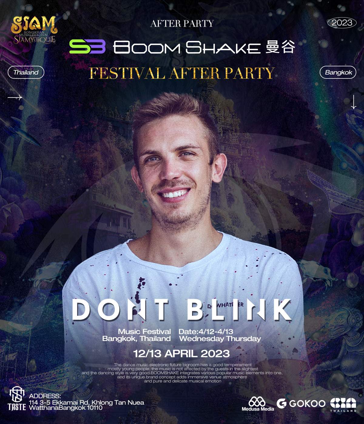 Boom Shake: Siam Songkran Music Festival After Party - フライヤー表