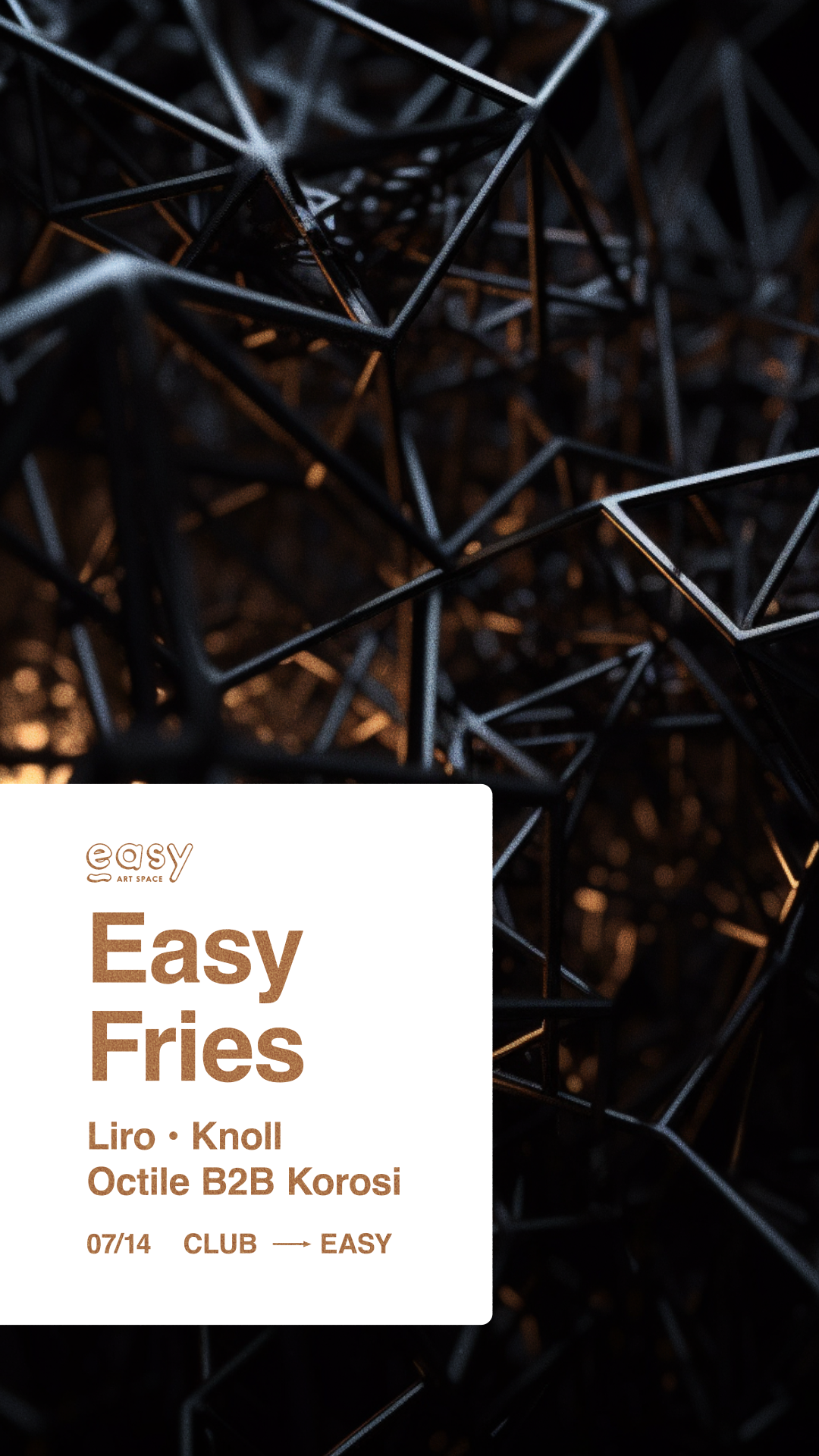 Easy Fries: Liro, Knoll, Octile b2b Korosi - フライヤー表