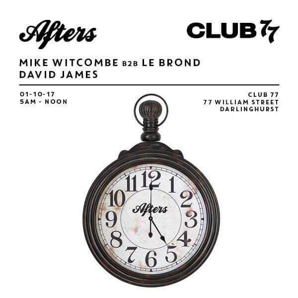 Afters Pres. Mike Witcombe B2B Le Brond - フライヤー裏