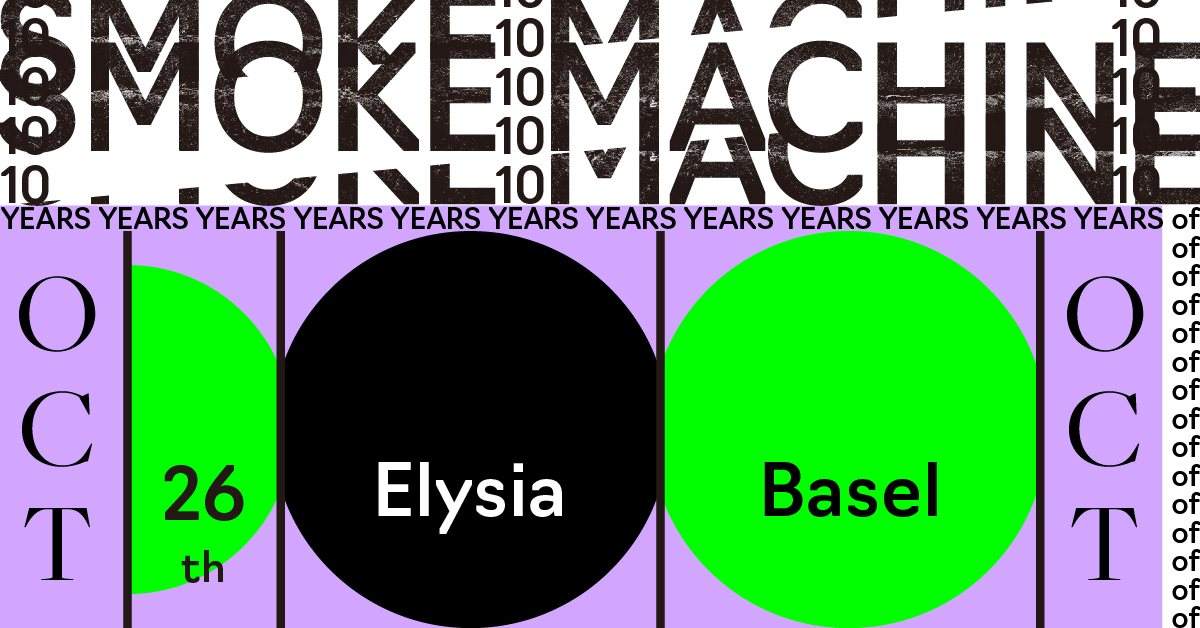 Elysia X 10 Years of Smoke Maschine - フライヤー表