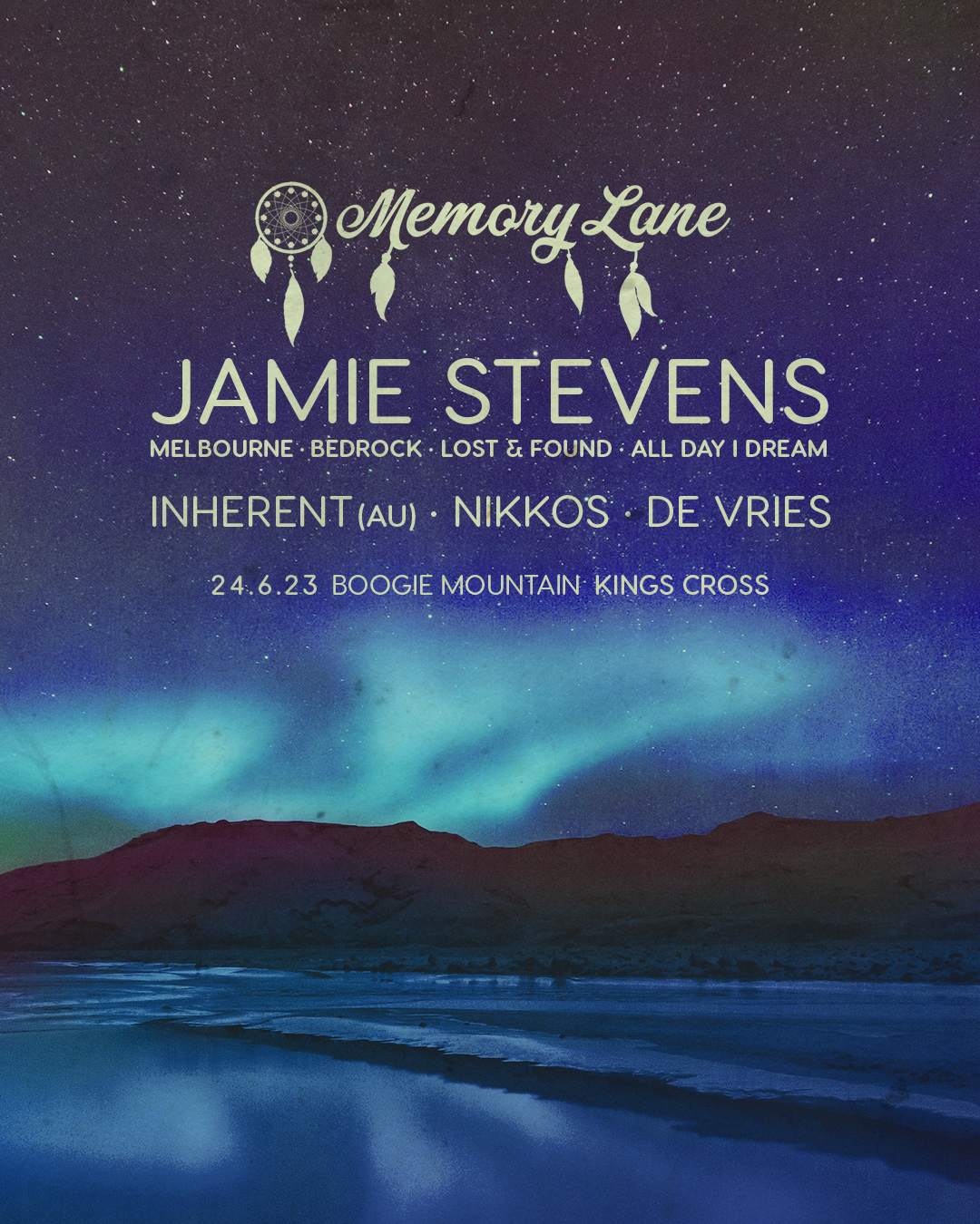 Jamie Stevens (3 Hour Set) & Inherent presented by Memory Lane - Página frontal