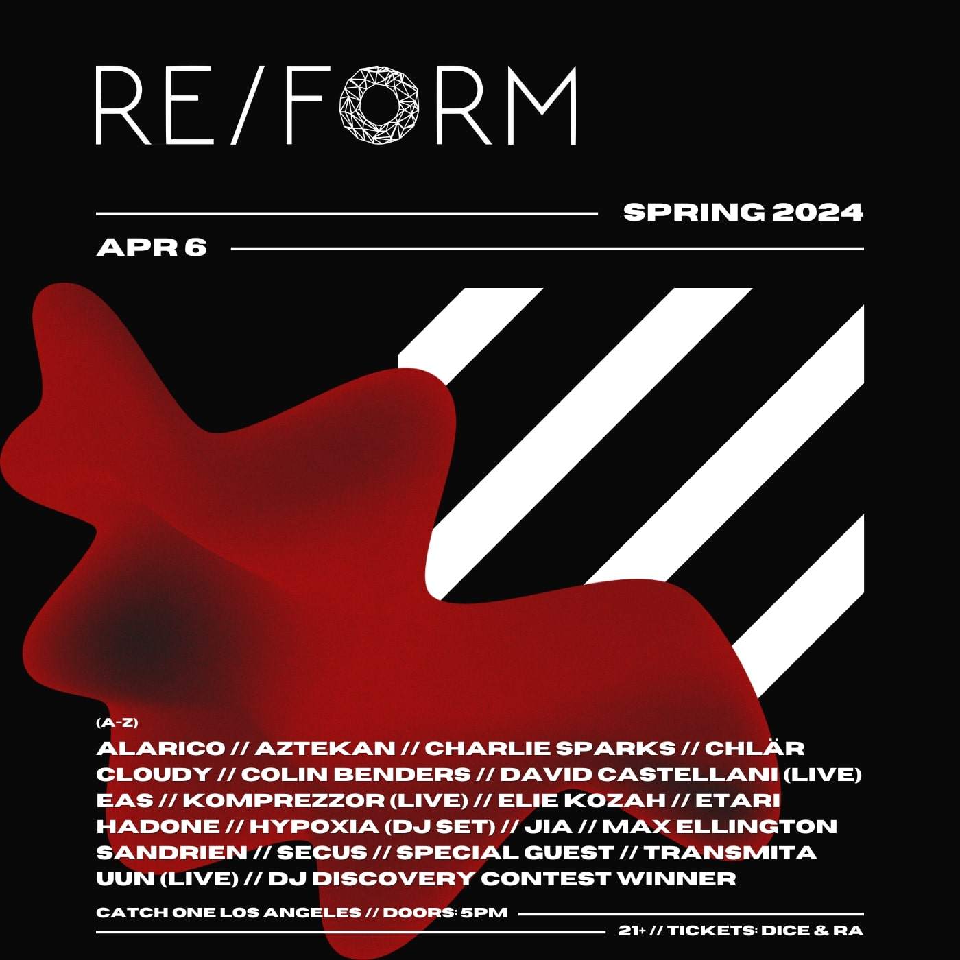 RE/FORM Spring 2024 with Alarico, Charlie Sparks, Chlär, Colin Benders, Sandrien, Hadone & More - Página frontal