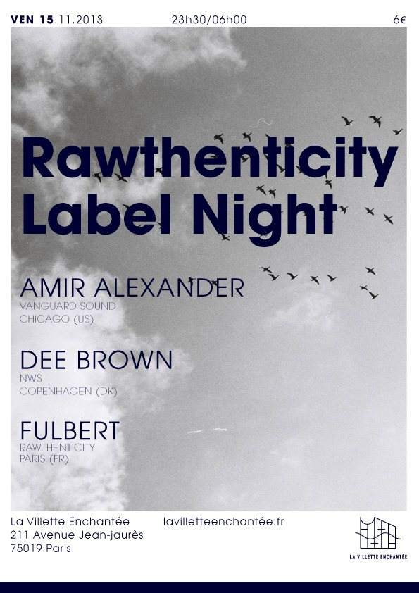Rawthenticity Label Night with Amir Alexander, Dee Brown & Fulbert - Página frontal
