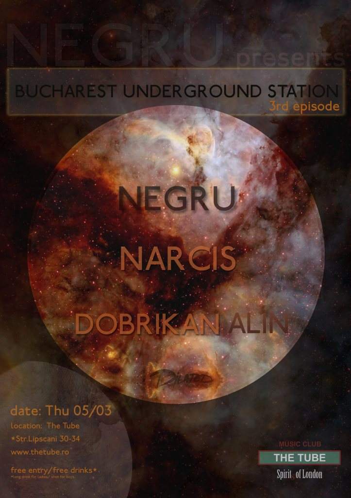 Negru presents 3rd Bucharest Underground Station - フライヤー表