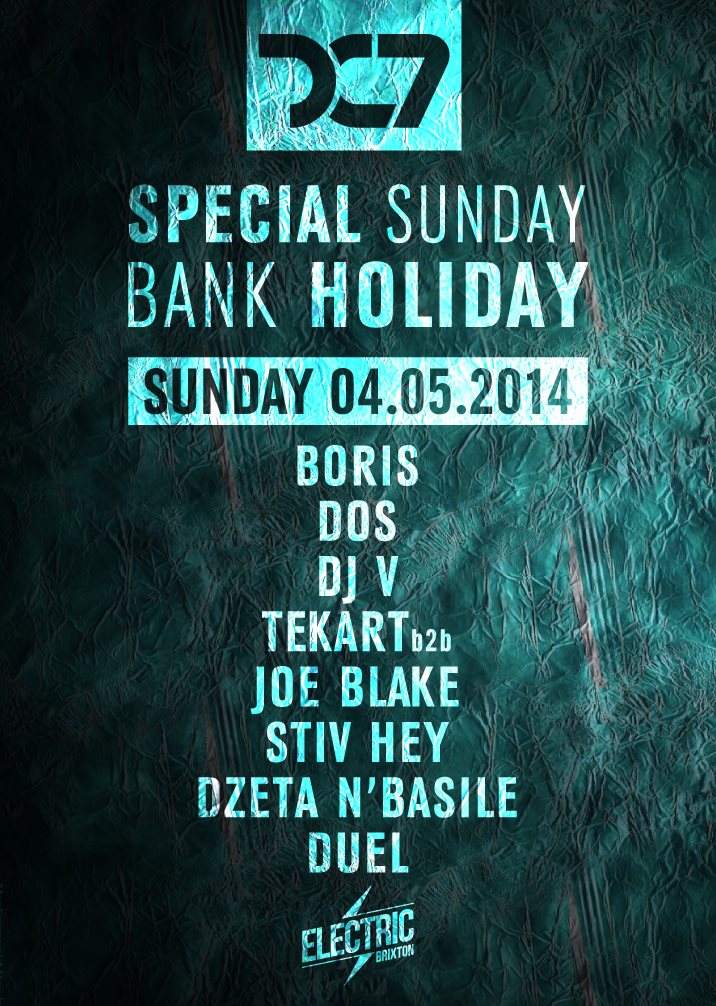 DC7 present Special Sunday Bank Holiday - Página frontal