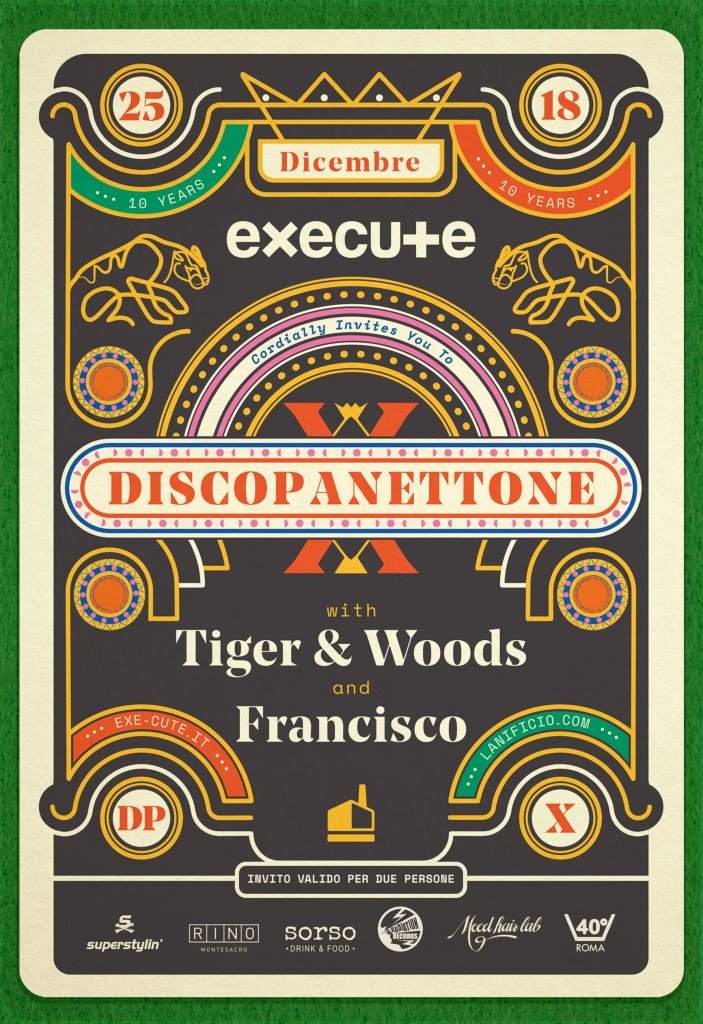 Discopanettone X with Tiger and Woods and Francisco - フライヤー裏