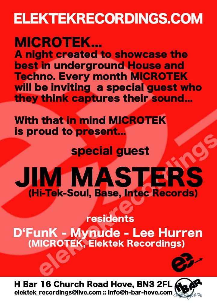 Elektek Recordings presents Microtek with jim Masters-Hove - Página trasera