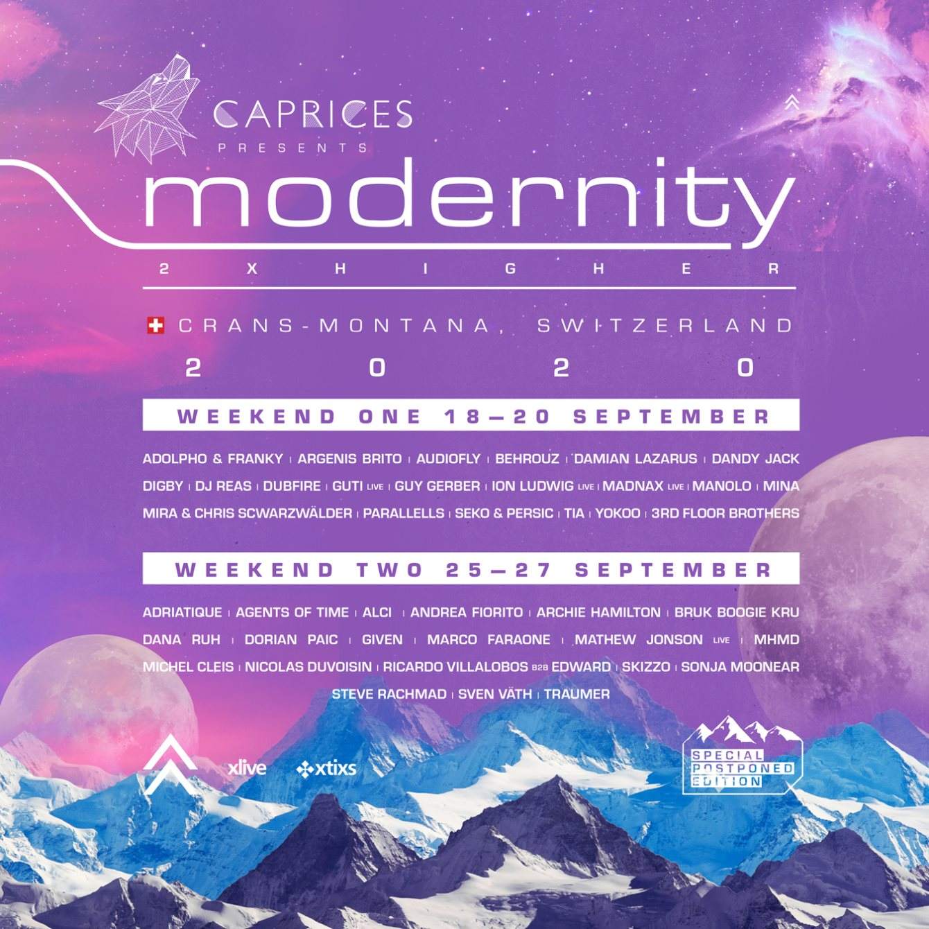 Caprices Pres. Modernity Festival 2020 - Página frontal