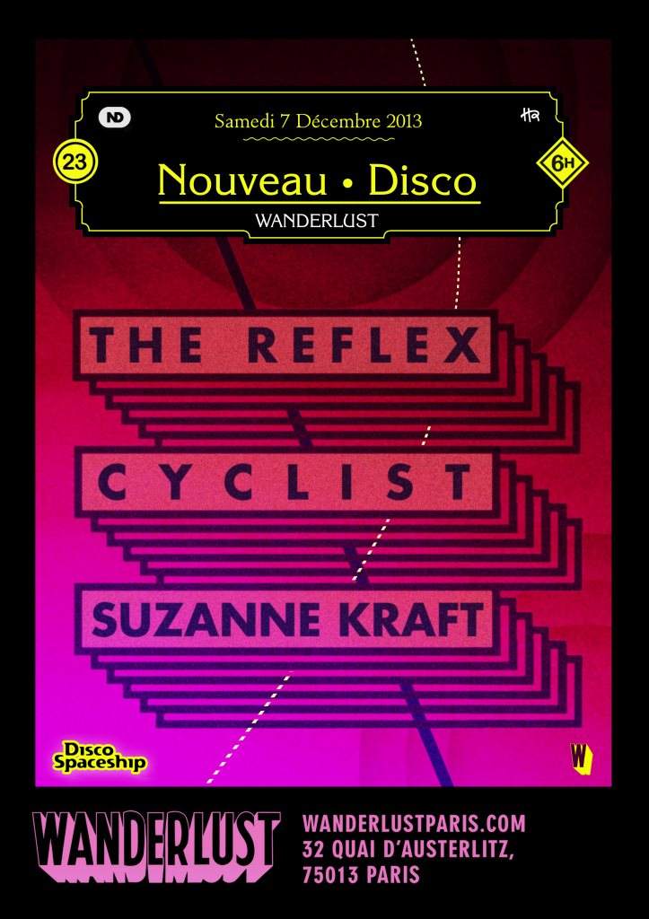 Nouveau Disco: The Reflex • Cyclist • Suzanne Kraft - フライヤー表
