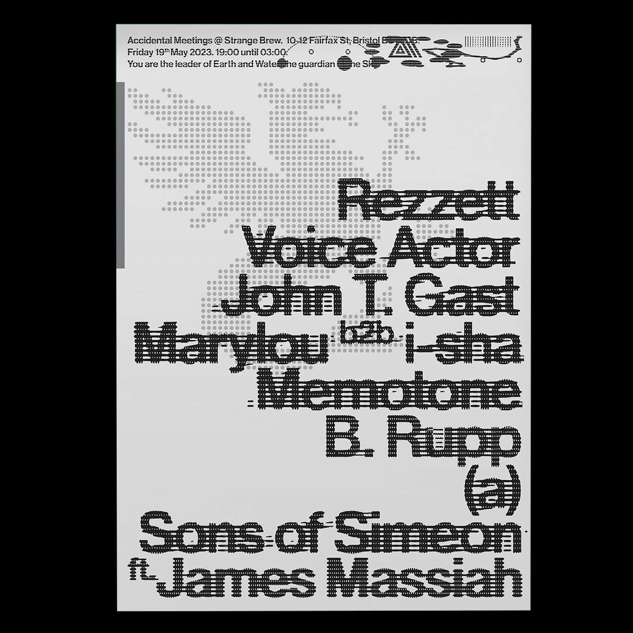 AM: Rezzett, Voice Actor, John T. Gast, Marylou, Memotone, Sons of Simeon, James Massiah, i-sha - フライヤー表