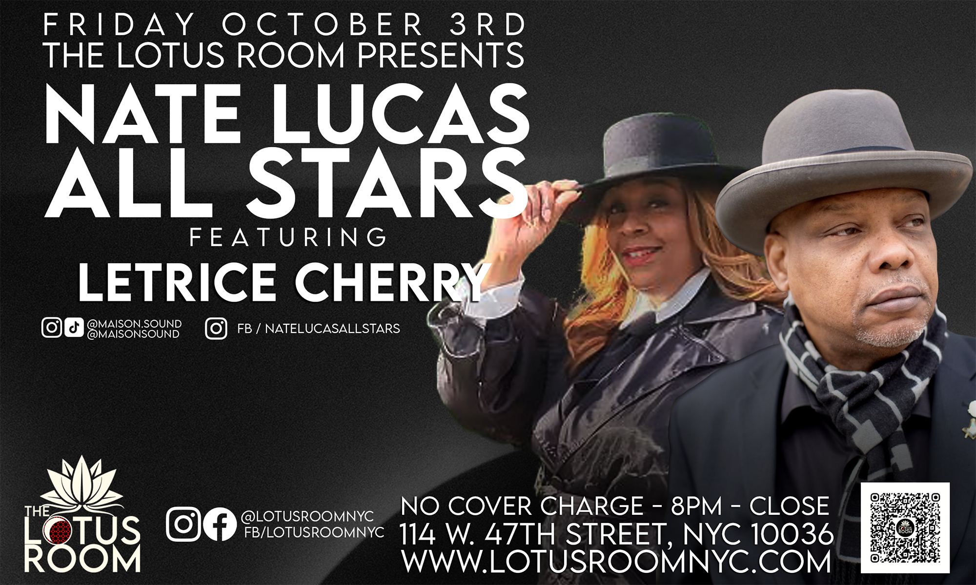 Nate Lucas All Stars with Letrice Cherry - Live Jazz Night at The Lotus ...