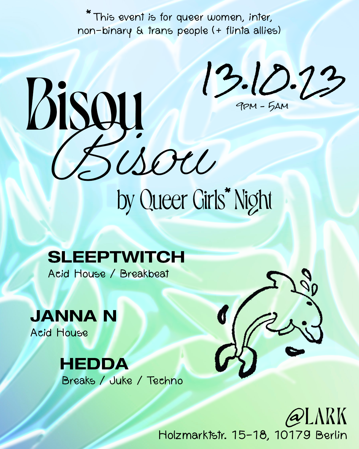 'Bisou Bisou' by Queer Girls* Night - Página frontal