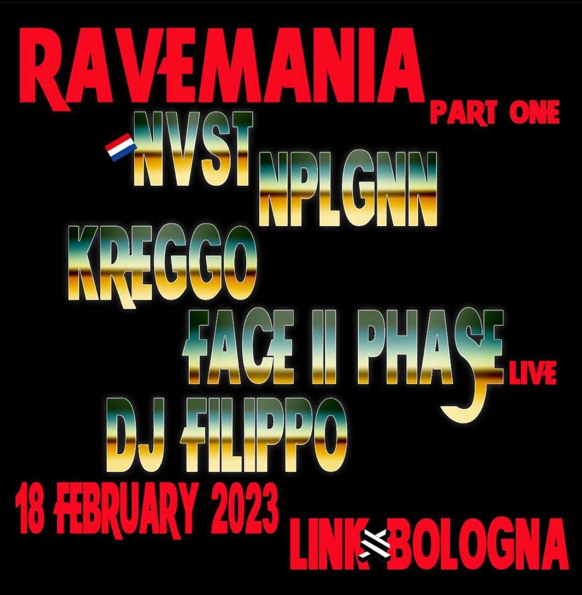 SECRET RAVE presents RAVEMANIA en Link, Bolonia