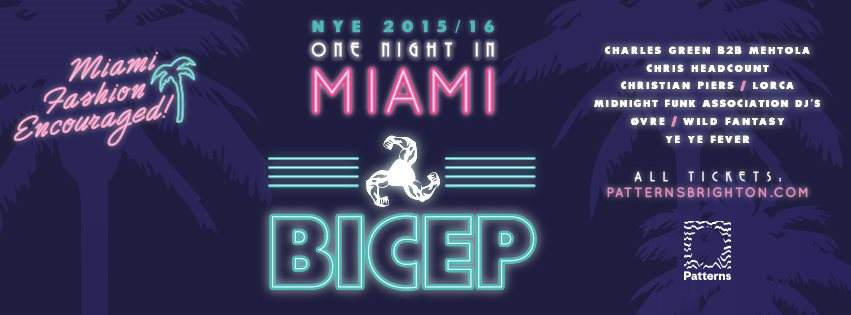 NYE 'One Night in Miami' with Bicep - フライヤー裏