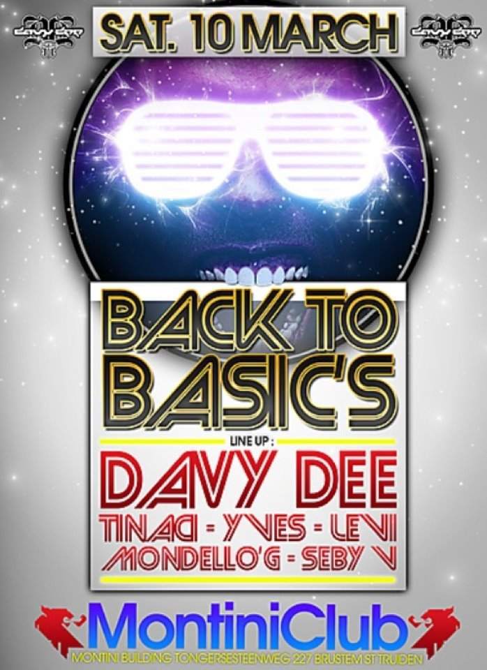 Back To Basics Invites Davy Dee - フライヤー表