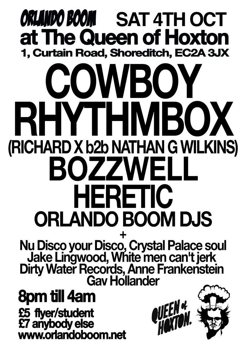Orlando Boom with Cowboy Rhythmbox - フライヤー表