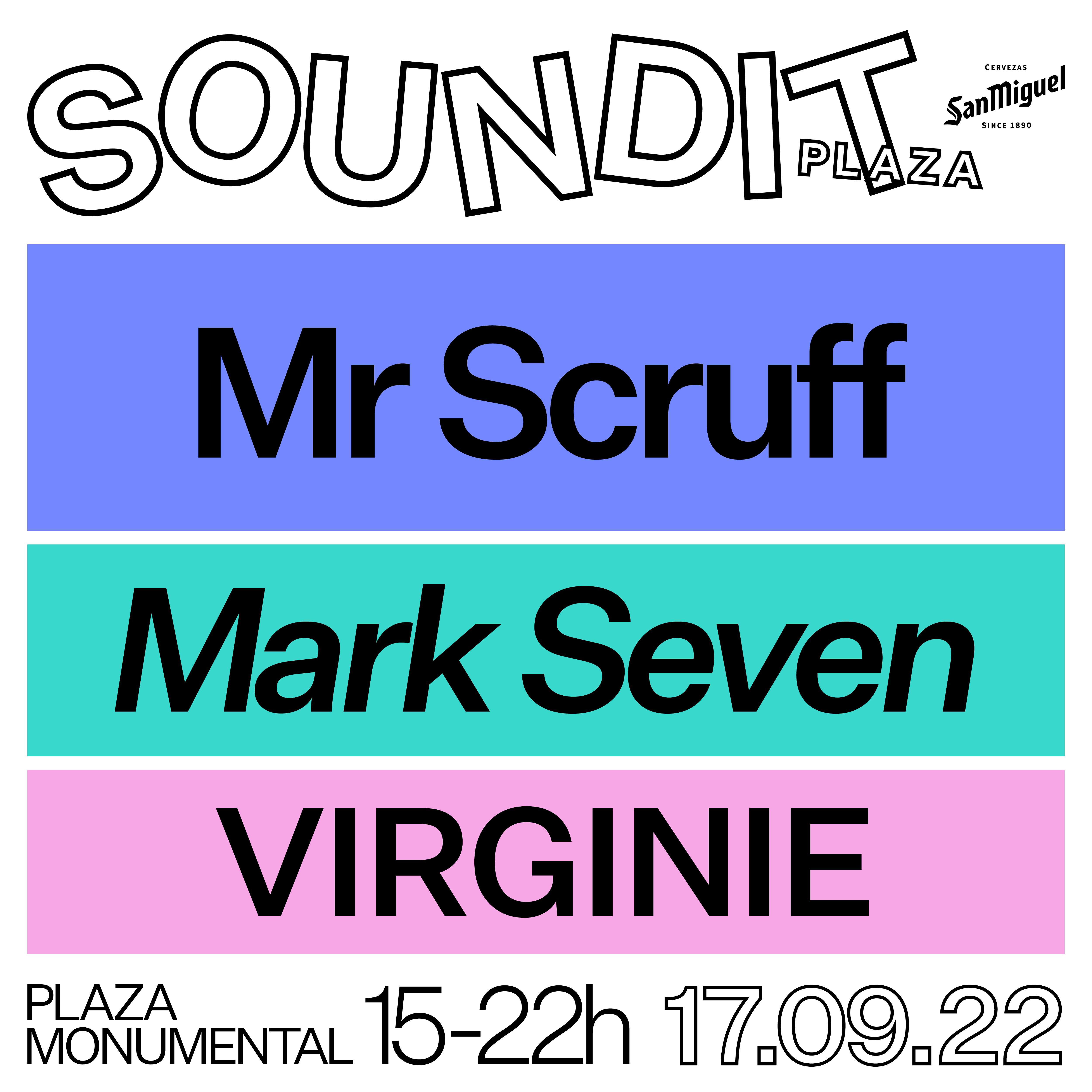 SOUNDIT Plaza: Mr Scruff, Mark Seven, Virginie - Página trasera