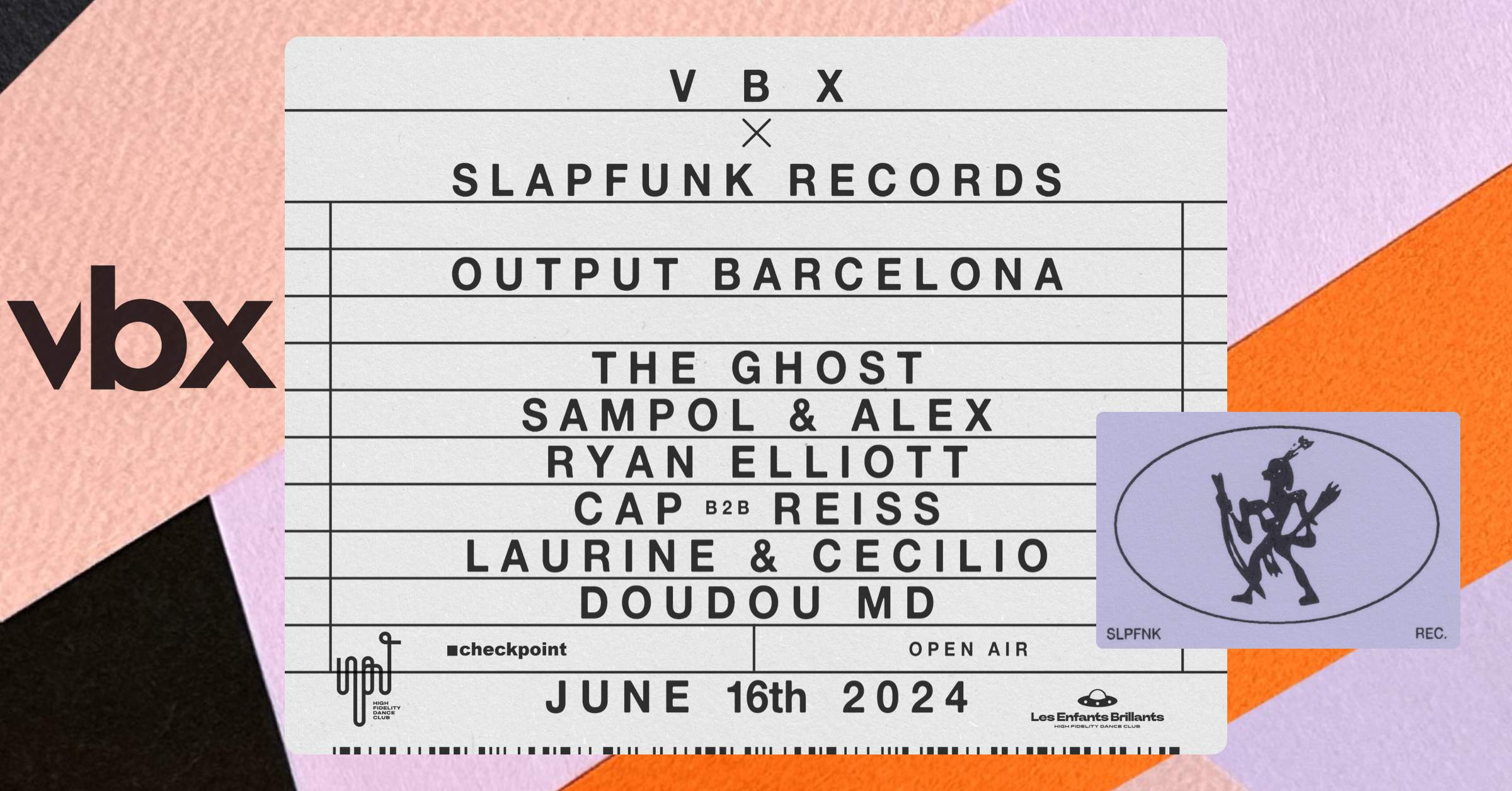 SlapFunk x VBX (Closing OFF BCN 2024) DAY TIME (POOL - OPEN AIR - FOREST) - フライヤー表
