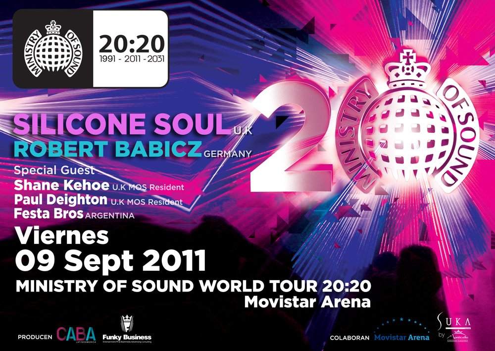 Ministry Of Sound - World Tour 20:20 - フライヤー表