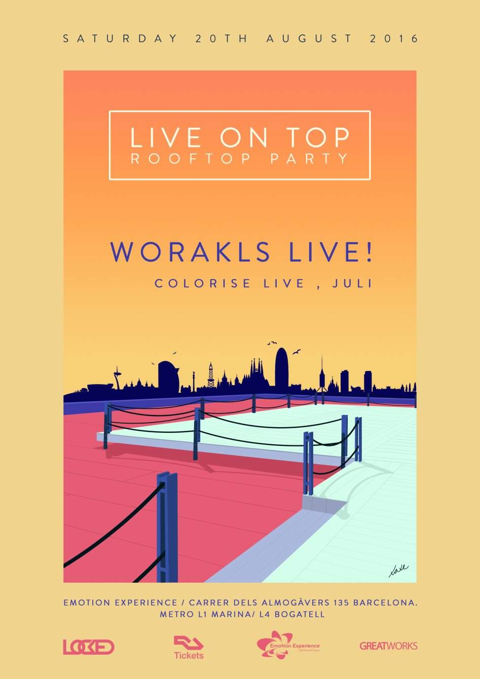 Live On Top presents Worakls Live - Rooftop Party - フライヤー表