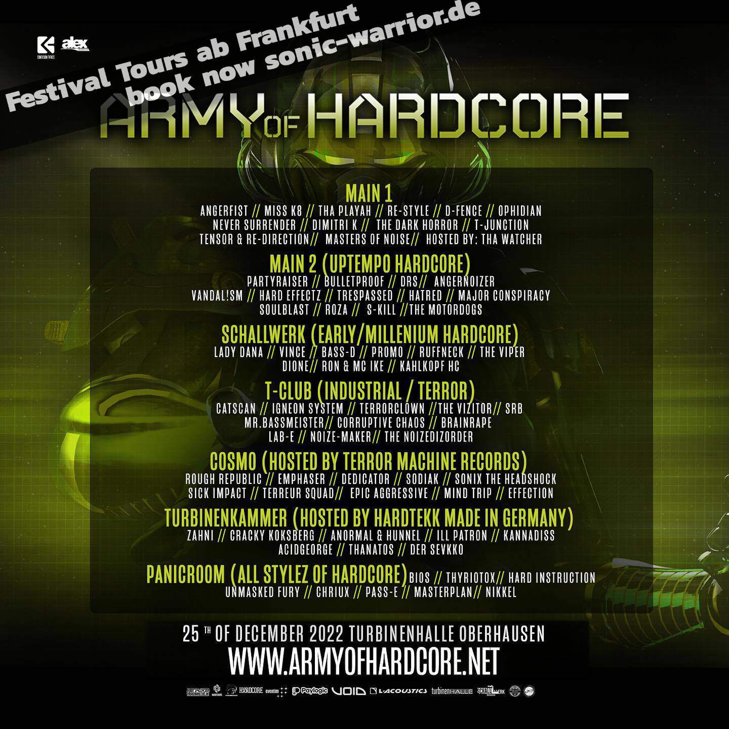 Bus Tour Army of Hardcore - フライヤー表
