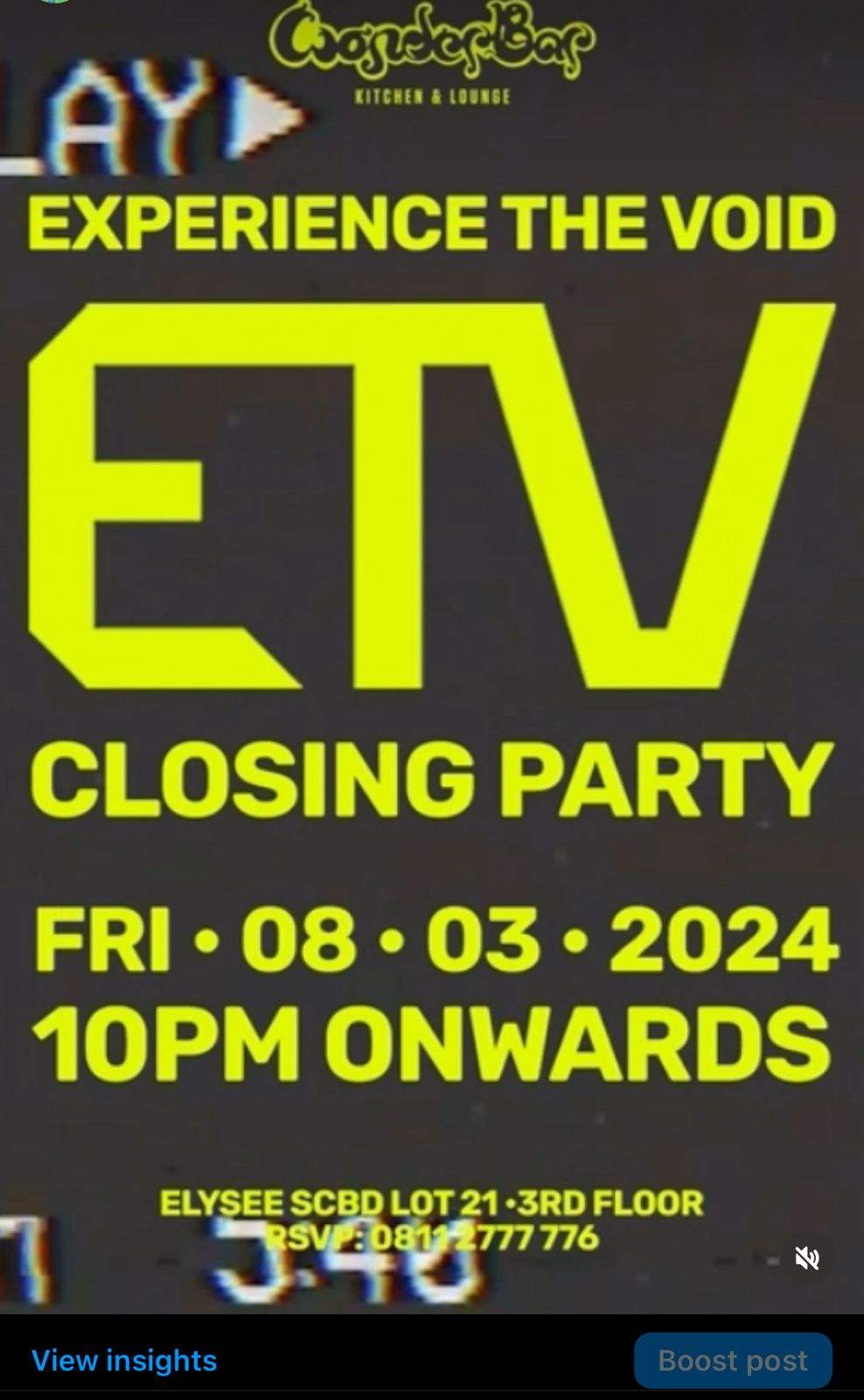 ETV 3.0 The Closing - フライヤー表