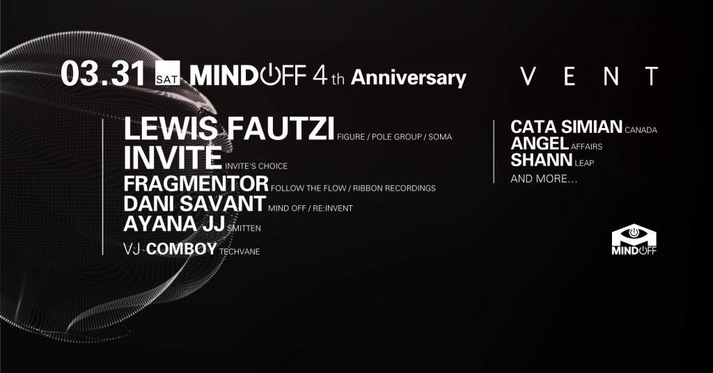 Lewis Fautzi & Invite at Mind Off 4th Anniversary - Página frontal