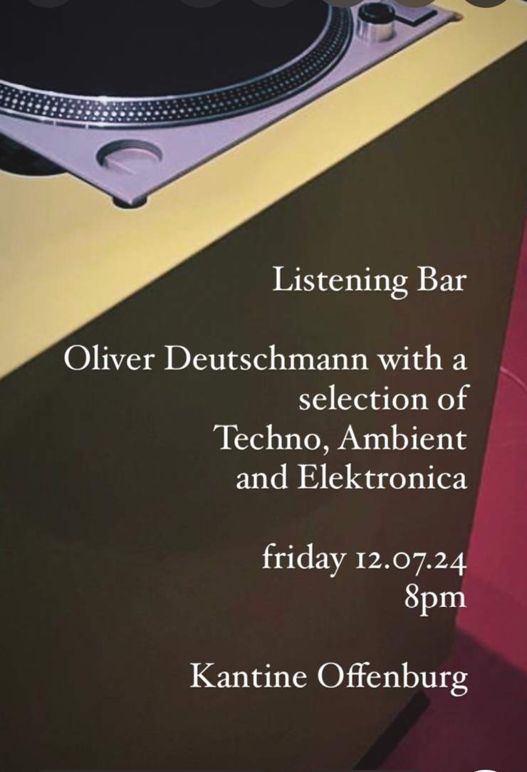 Listening Bar with Oliver Deutschmann - Página frontal