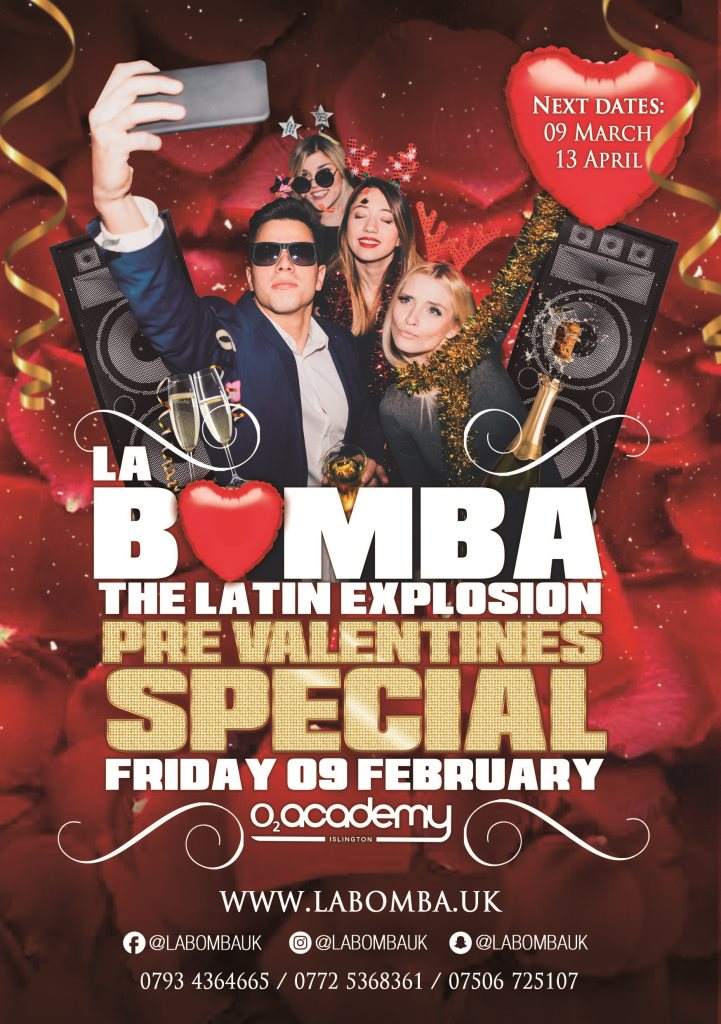 LA BOMBA The Latin Explosion Pre Valentines Special 'All Ethnicities Bienvenido' - Página frontal